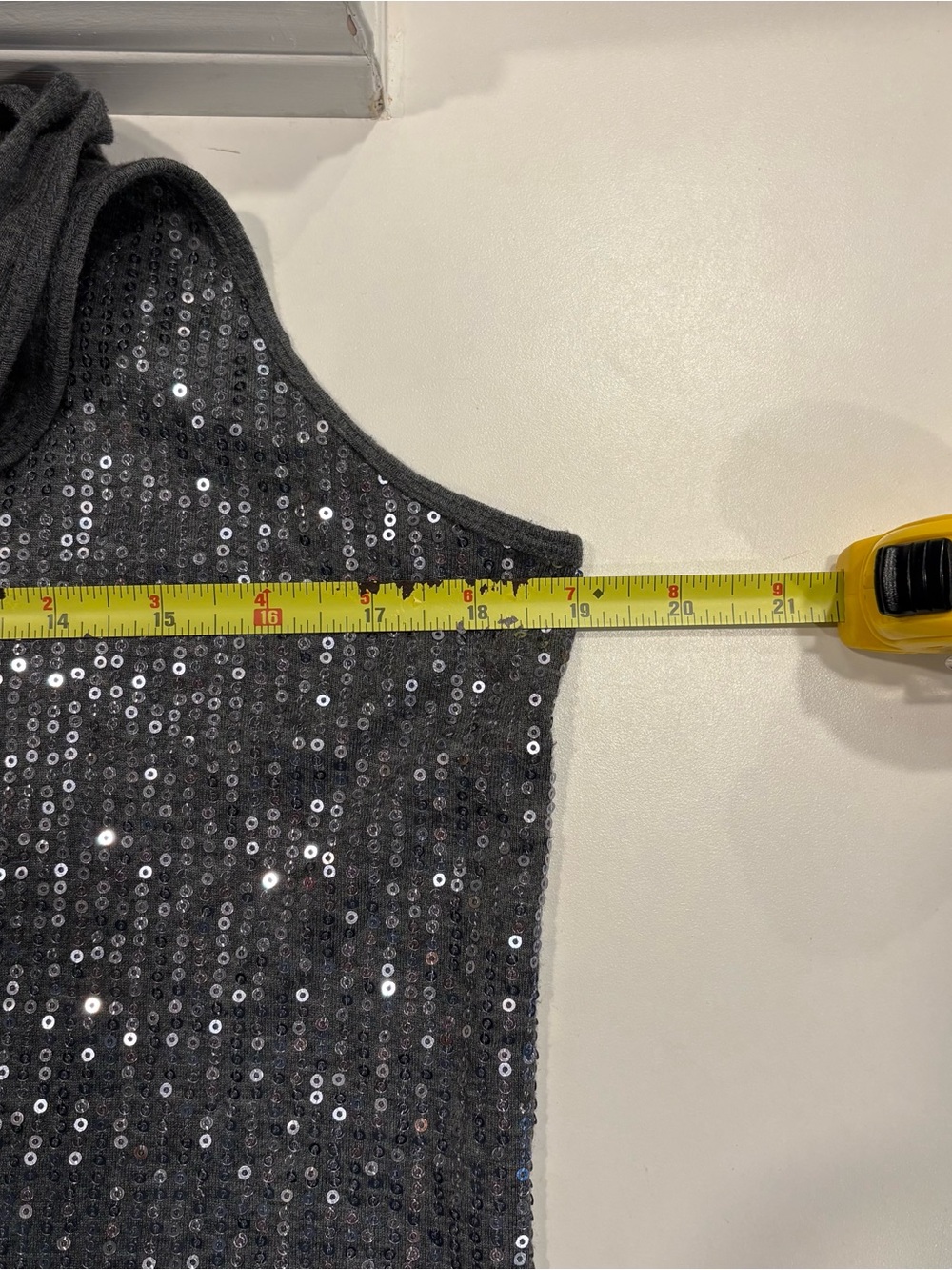 Ladies Lane Bryant gray glitter sequin tank top size 14/16. - Picture 6 of 8